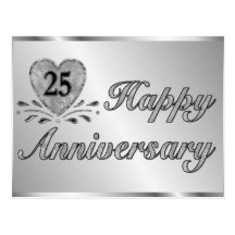 Postal - 25to aniversario - plata