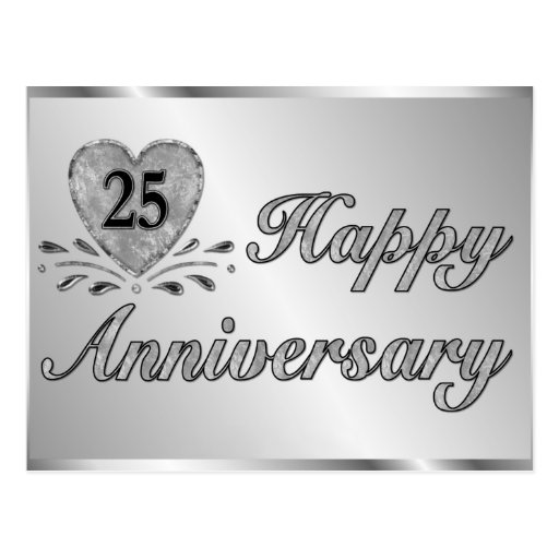 Postal - 25to aniversario - plata