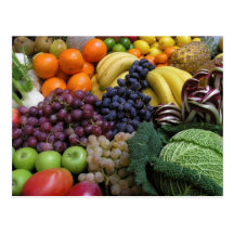 Postal 26 de la fruta y de la comida