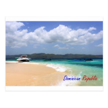 Postal 4 de la República Dominicana de la arena de