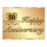 Postal - 50.o aniversario - oro