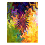 Postal abstracta de la flor del fractal