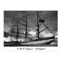 Postal alta portuguesa de la nave