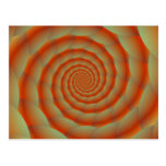 Postal anaranjada del espiral de la piel de serpie