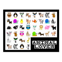 Postal animal del amante