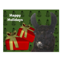 Postal animal del día de fiesta del navidad de la 