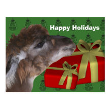 Postal animal del día de fiesta del navidad de la 