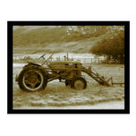 Postal antigua del tractor