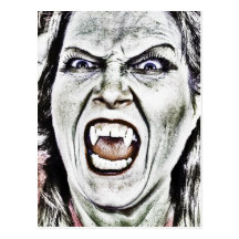 Postal asustadiza del vampiro