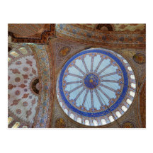 Postal azul del calendario de la mezquita 2012