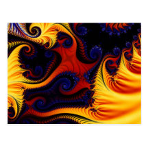 Postal azul del fuego 1