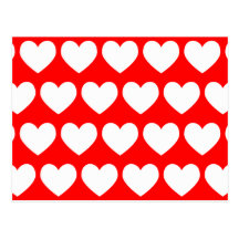 Postal blanca de los corazones