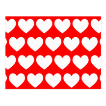 Postal blanca de los corazones