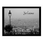 Postal blanco y negro adaptable de París