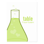 Postal caprichosa de la tabla del cubilete, verde