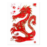 Postal china de la astrología del dragón
