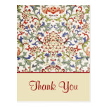 Postal china floral del ornamento