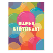 Postal colorida del saludo del cumpleaños del fies