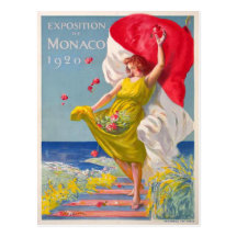 Postal con el poster del anuncio del vintage