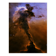 Postal con imagen del espacio exterior