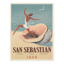 Postal con la impresión de la publicidad de San Se