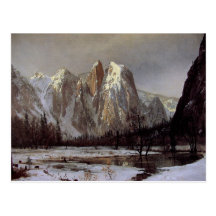 Postal con la pintura de Albert Bierstadt