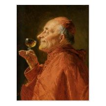 Postal con la pintura de Eduard Grutzner
