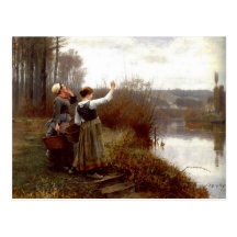 Postal con la pintura del caballero de Daniel Ridg