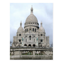 Postal con Sacre Coeur de París