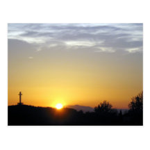 Postal cristiana de la salida del sol