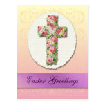 Postal cruzada floral de encargo de Pascua