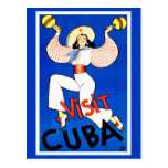 Postal Cuba de la visita" del poster del viaje de 