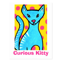 Postal curiosa del gatito