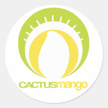 Postal de CACTUSmango Pegatinas Redondas
