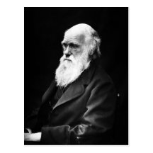 Postal de Charles Darwin