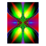 Postal de cristal del fractal de la hora