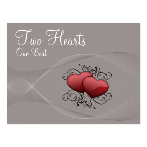 Postal de dos corazones