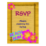 Postal de encargo de RSVP del vago de la playa