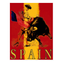 Postal de España con corrida del vintage