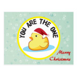 Postal de goma amarilla del duckie de las Felices  tarjetas postales