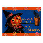 Postal de Halloween del vintage