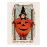 Postal de Halloween del vintage