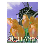 Postal de Holanda del arte del molino de viento de