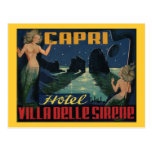 Postal de Italia del vintage (isla de Capri)