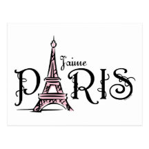 Postal de J'aime París