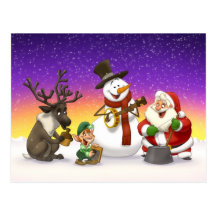 Postal de la banda de jarro del navidad