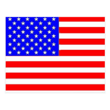 Postal de la bandera americana