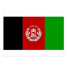 Postal de la bandera de Afganistán