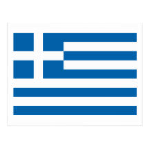 Postal de la bandera de Grecia