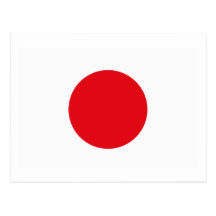 Postal de la bandera de Japón